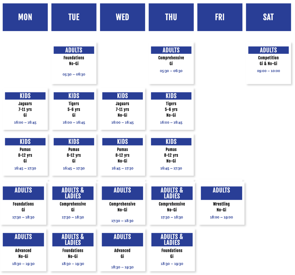 Maximillian Jiu Jitsu Schedule